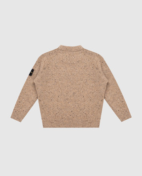 Stone Island Дитячий коричневий светр з вовною L2S165100005S0M1914