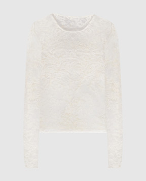 Ermanno Scervino Life Белый топ с кружевами D474M301YLP