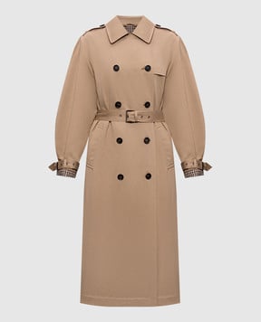 Brunello Cucinelli Бежевый тренч с цепочкой мониль ML5979963P