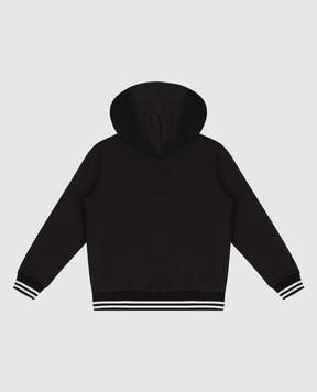 Dolce&Gabbana Дитяча чорна спортивна куртка з логотипом L4JWKLG7PTH46