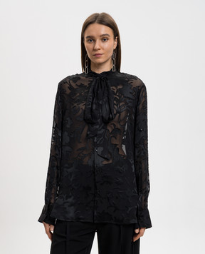 Ann Demeulemeester Черная блуза Dien с шелком B0013768FA715