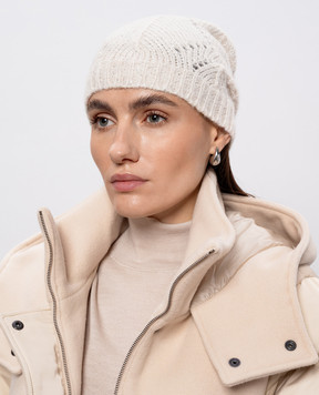 Peserico Біла шапка з вовною альпаки S36208F039252A