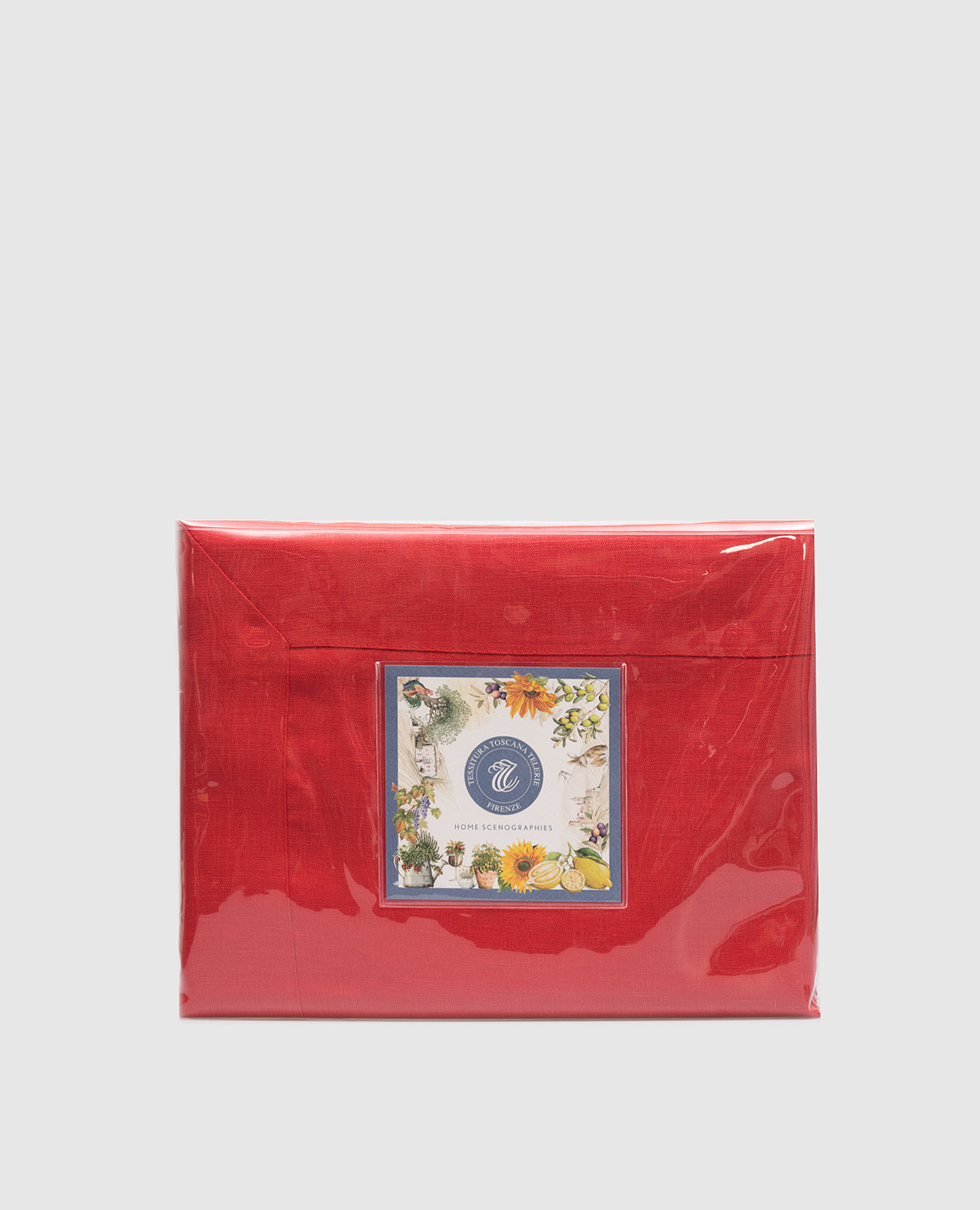 

Красный набор из скатерти и салфеток TIZIANO из льна, Скатерти