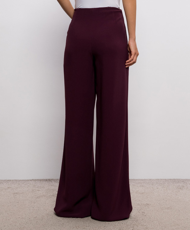 Ermanno Scervino Бордовые штаны прямого кроя D492P358RILM изображение 4