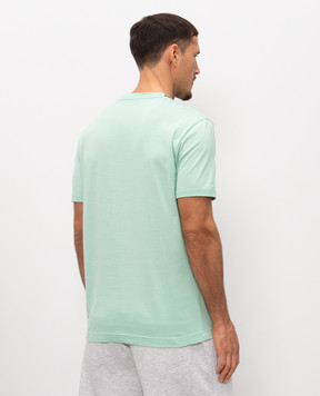 Dolce&Gabbana Зелена футболка з нашивкою монограми G8PV1ZG7P3N