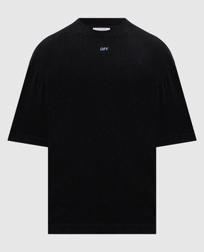 Off-White Чорна футболка з принтом логотипа 44MAA120F5J00D