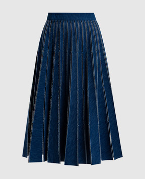 Twinset Синяя джинсовая юбка миди 261TP2350