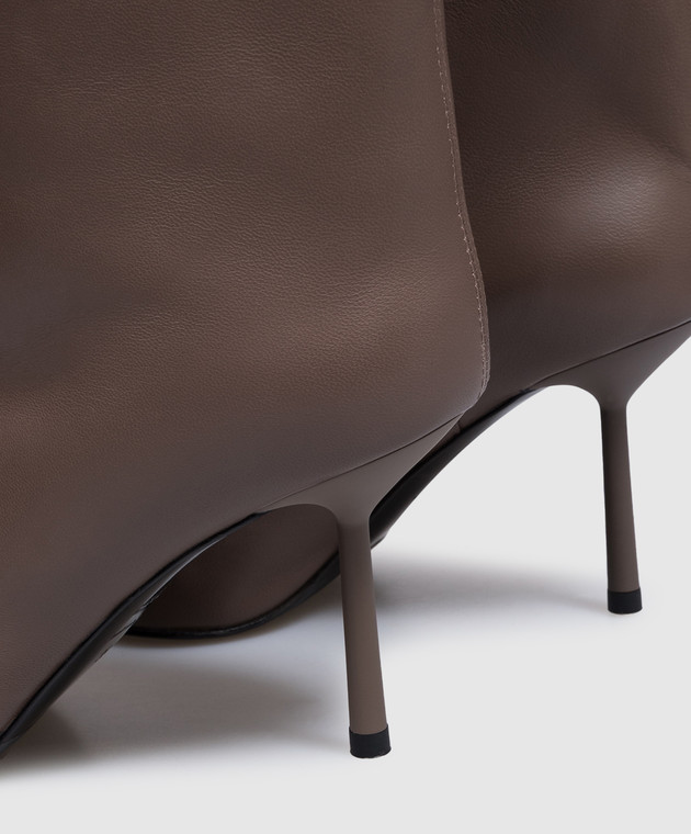 Le Silla Коричневі шкіряні чоботи Bella 4236C080BMPPGLM зображення 5