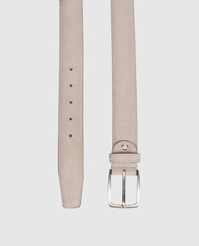 ISAIA Серый замшевый ремень с логотипом FB0047PLF04