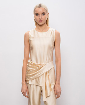 Loulou de Saison Бежевый топ FONDA с шелком FONDA