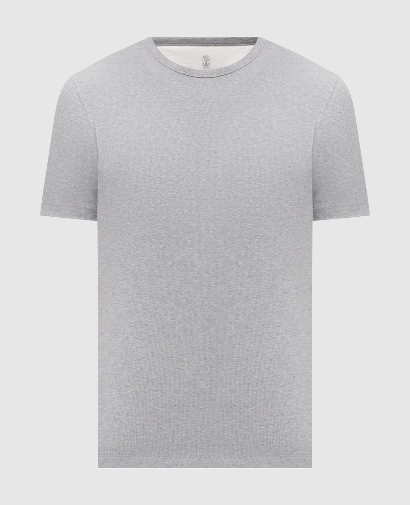 Серая футболка в рубчик