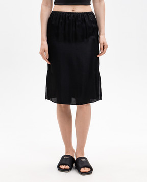 Maison Margiela MM6 Черная юбка с вышивкой эмблемы S62ME0029M35880
