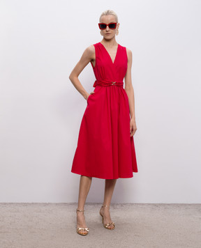 Twinset Червона сукня з металевим логотипом 261TT2161