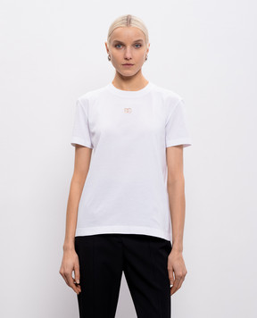 Dolce&Gabbana Біла футболка з вишивкою DG F8V42ZGDDL7