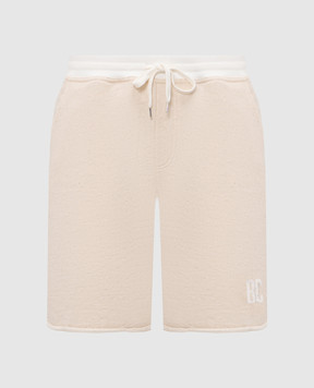 Brunello Cucinelli Бежевые шорты с принтом MR8313375G
