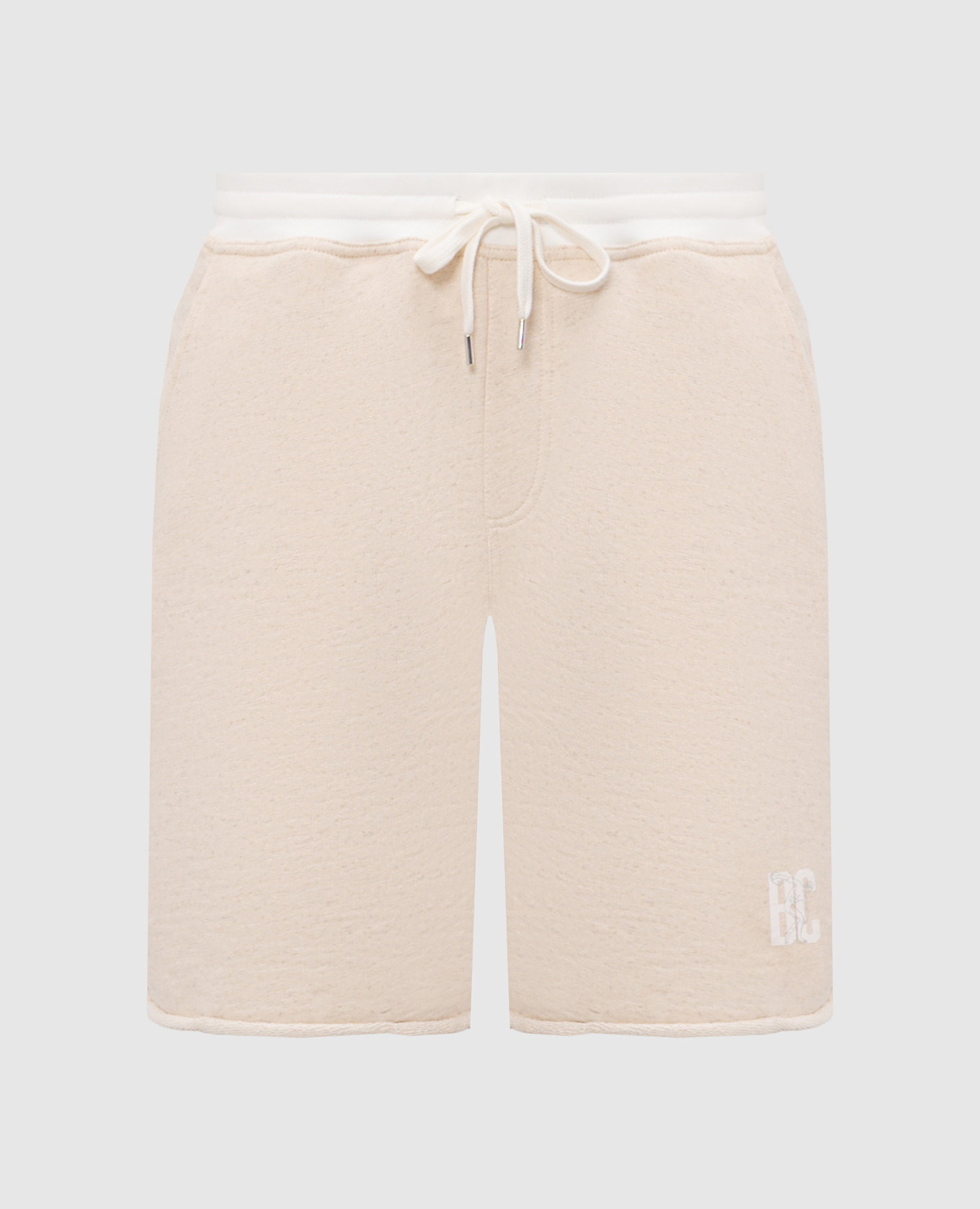 Бежевые шорты с принтом