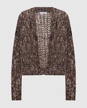 Brunello Cucinelli Коричневый кардиган с шерстью MLC350716P
