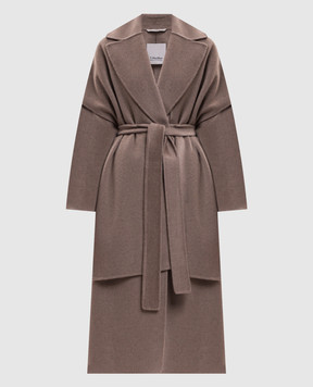 Max Mara Бежевое пальто CARISMA на запах из шерсти и кашемира SMMCARISMA