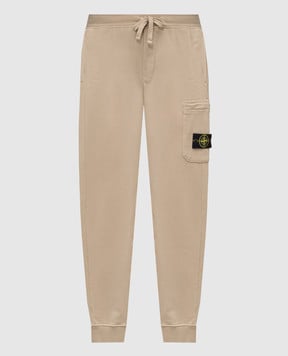 Stone Island Бежеві джогери з логотипом K2S156200010S0051