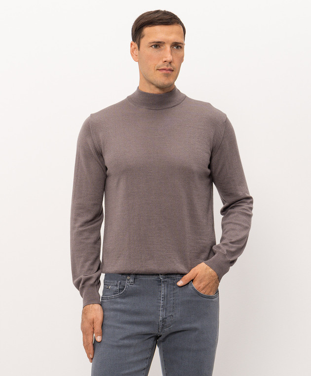 Cashmere&Whiskey Коричневий джемпер 480 зображення 3