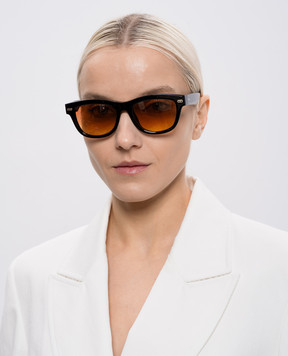 Brunello Cucinelli Черные очки Iconic Meridian MOCSTEMV22