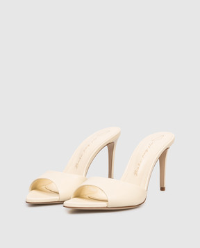 Babe Pay Pls Бежеві шкіряні мюлі 205804KO