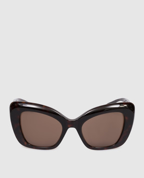 Balenciaga Коричневые солнцезащитные очки Diva Butterfly 870564T0039