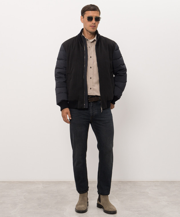 Bertolo Cashmere Футболка бежевого цвета из хлопка 902204002056 изображение 2