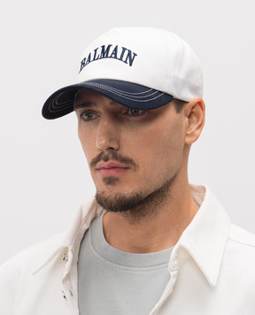 Balmain Белая кепка с логотипом GH1XA561CB24