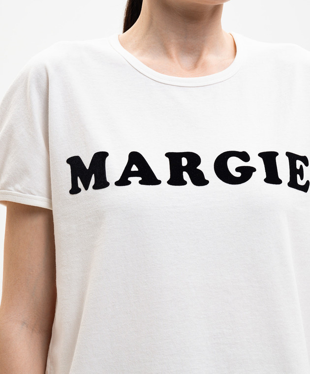 Maison Margiela MM6 Біла футболка з фактурним логотипом S62GD0212M20108 зображення 5