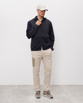 Sease Бежеві спортивні штани з льоном PT056TJ202