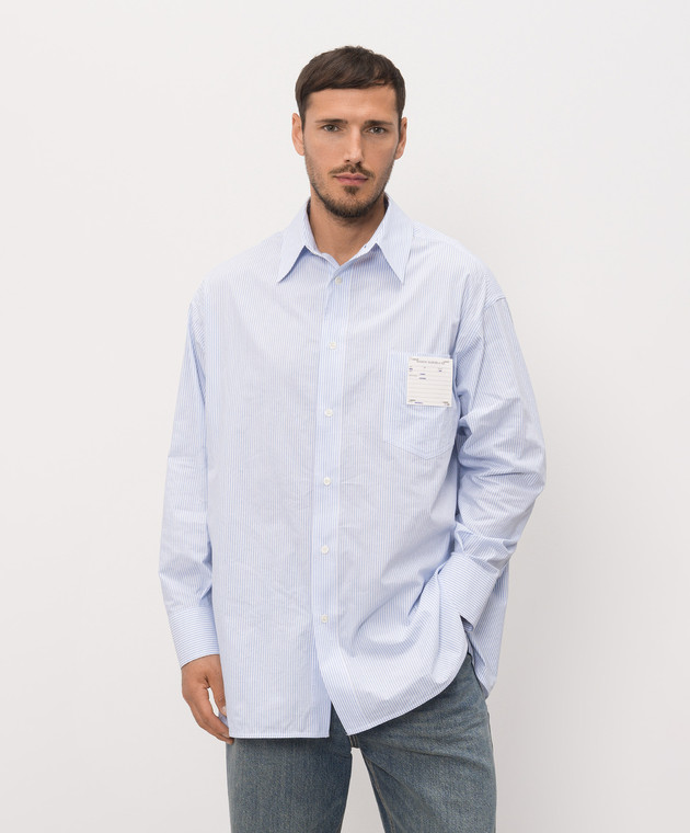 Maison Margiela MM6 Блакитна сорочка в смужку SH2DT0048M35874 зображення 3