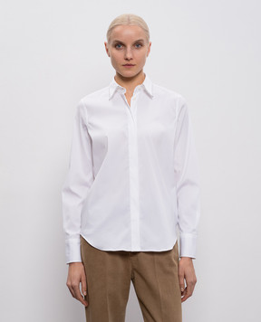 Brunello Cucinelli Белая рубашка с цепочкой мониль M0091MA606