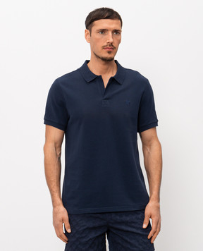 Vilebrequin Синє поло Palatin з вишивкою емблеми PLTH2N00