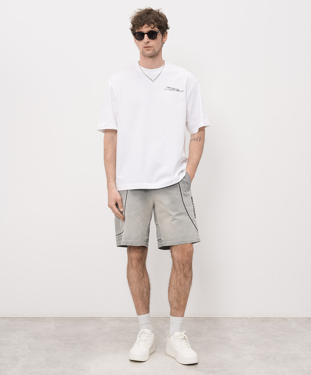 Off-White Белая футболка Type Arrow 44MAA120S26J00K изображение 2