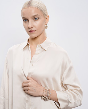 Peserico Бежеві сережки Gilda з намистинами A35513C0CC786