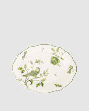 Geminiano Cozzi 1765 Біла порцелянова овальна тарілка Rosa Rosae SKBBU20309019