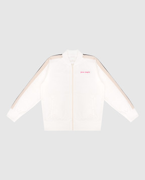 Palm Angels Дитяча біла спортивна куртка з принтом логотипа PGBD002S26FAB001