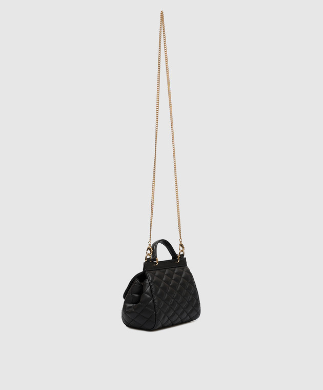 Dolce&Gabbana Дитяча чорна шкіряна сумка Sicily EB0003A3L70 зображення 3