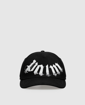 Palm Angels Чорна кепка з принтом логотипа PAMLB001FB008m