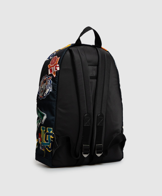 Dolce&Gabbana Дитячий чорний рюкзак в принт EM0074A0549 зображення 3