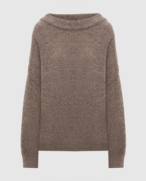 Demiur Коричневый свитер с шерстью альпаки и кашемиром TIFF301