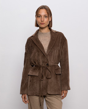 Brunello Cucinelli Коричневый вельветовый жакет MG5477406P