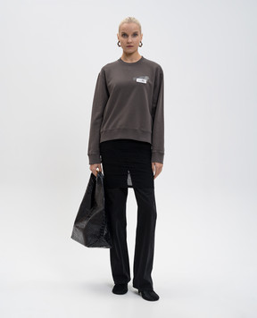 Maison Margiela MM6 Коричневый свитшот с эмблемой S62GU0143M25024