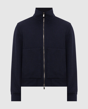 Brunello Cucinelli Синяя двусторонняя куртка из кашемира MY4799802