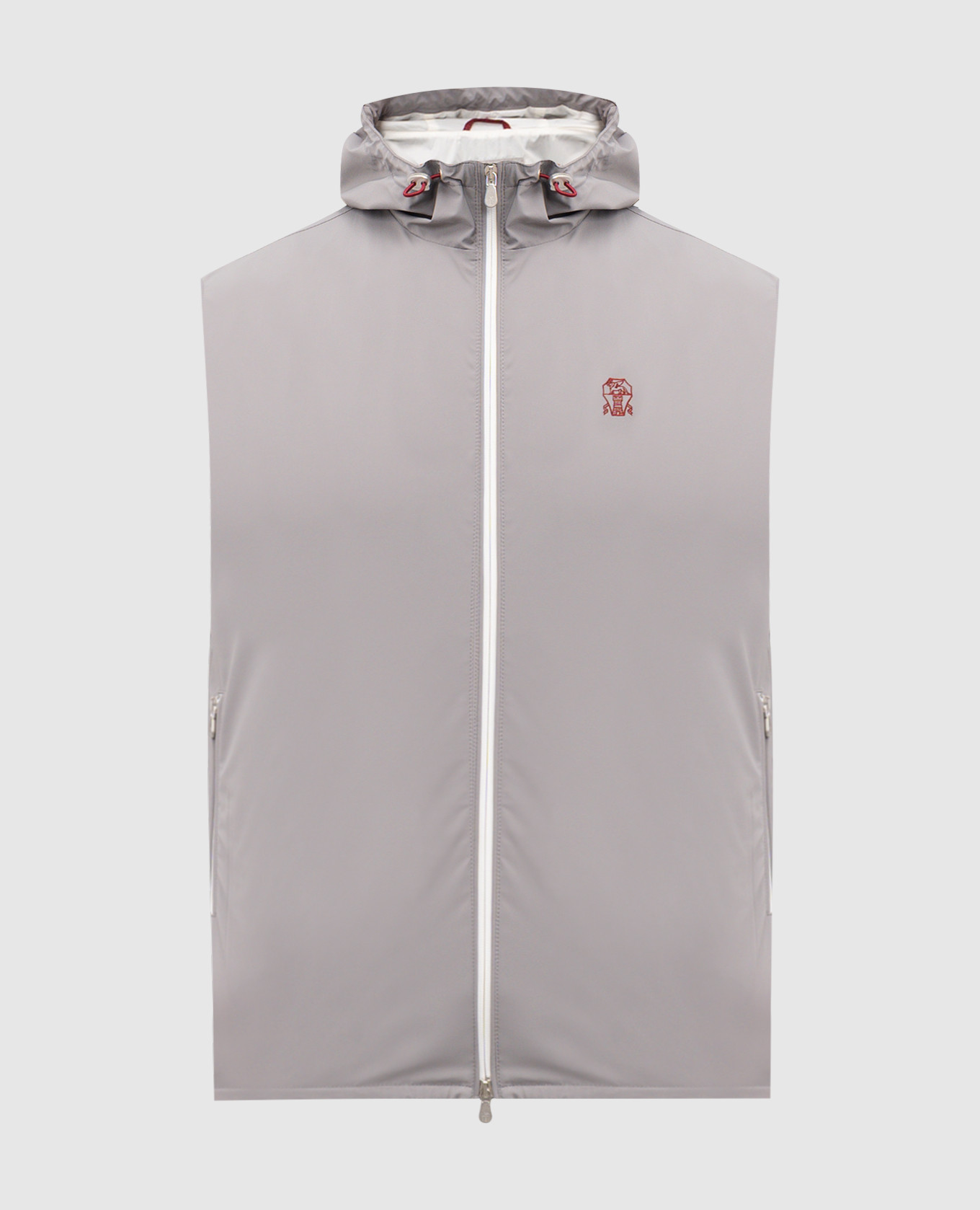 Серый жилет с эмблемой