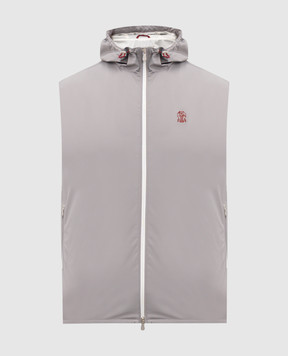 Brunello Cucinelli Сірий жилет з емблемою MM49A7450G