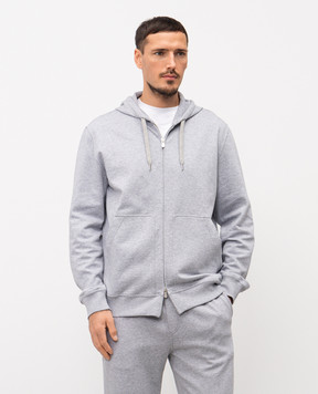 Brunello Cucinelli Меланжева спортивна куртка сірого кольору MW8639069G