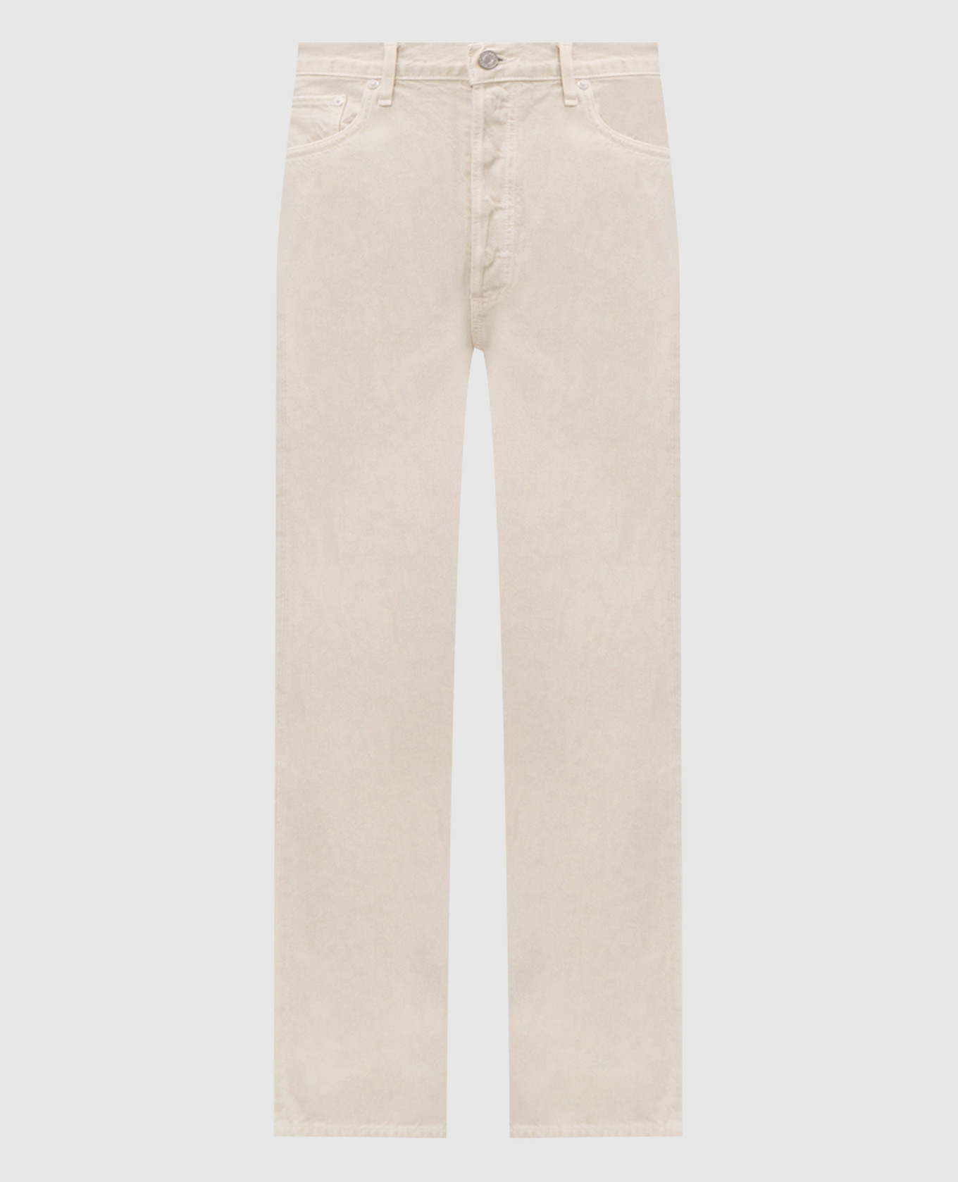 

Бежевые джинсы 90's, Бежевый, Зауженные джинсы