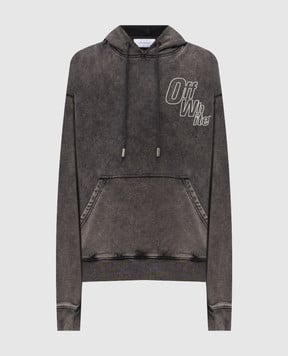 Off-White Сіре худі з логотипом 44MBB085F5F00K